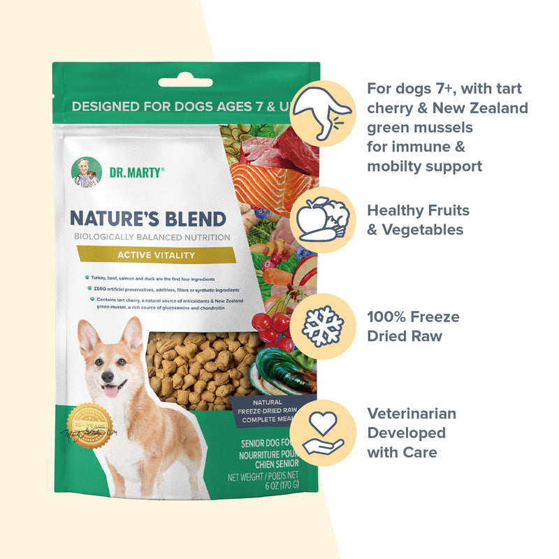 Dr. Marty Nature's Blend for Active Vitality Seniors Freeze Dried Raw Dog Food