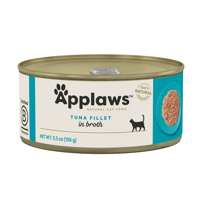 Applaws Tuna Fillet in Broth Wet Cat Food 5.5oz Can