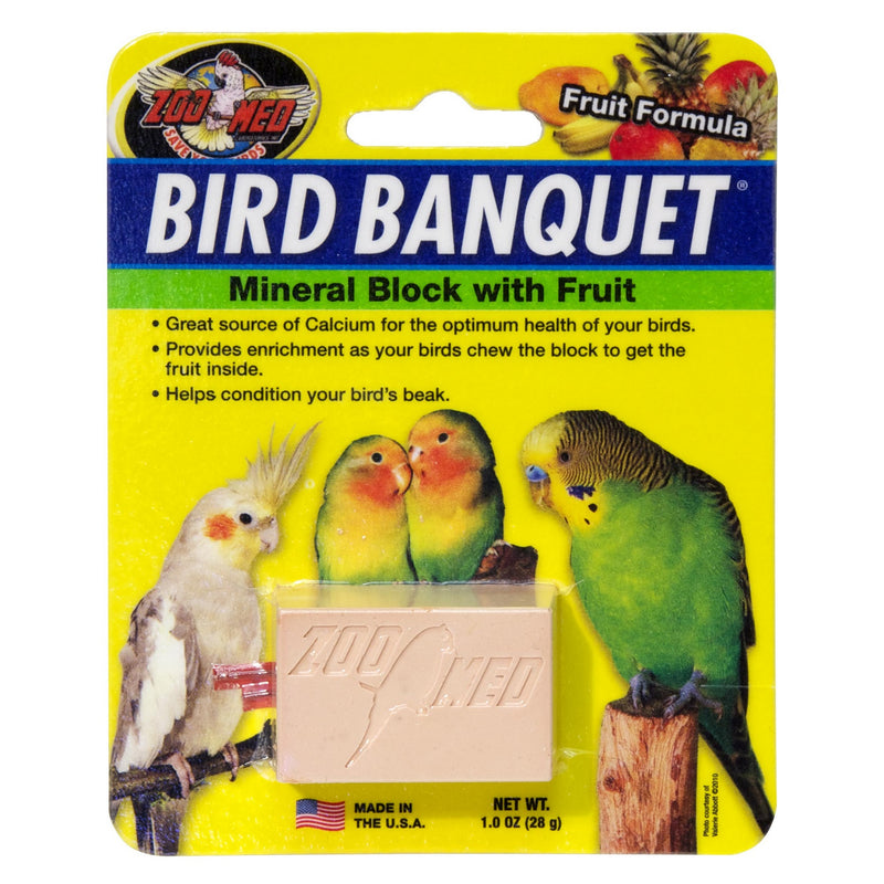 Zoo Med Bird Banquet Mineral Block with Fruit