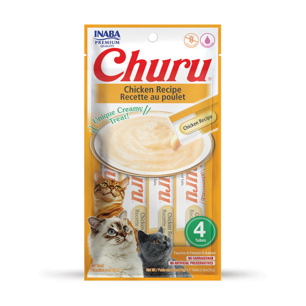 Inaba Churu Chicken Puree Lickable Cat Treat, 4ct