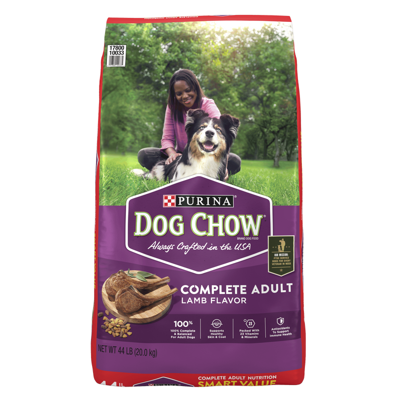 Purina Dog Chow Complete Adult Dry Dog Food Kibble With Lamb Flavor