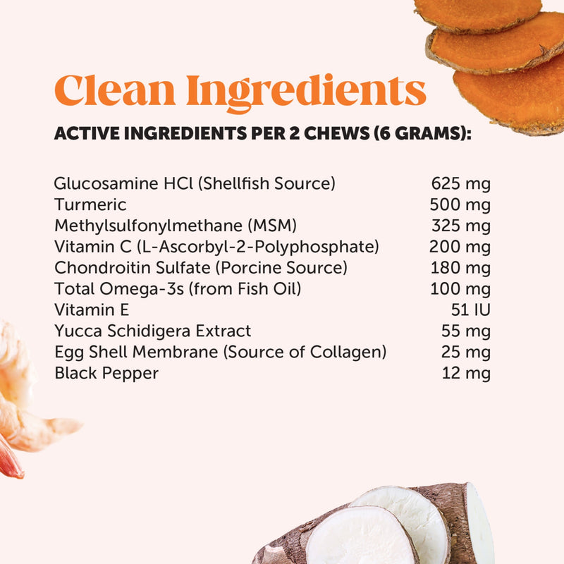 Pet Honesty Hip+Joint Health Chicken Soft Chew for Dogs