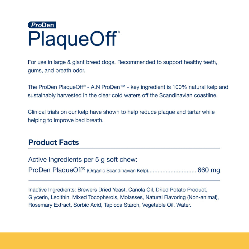 ProDen PlaqueOff® Soft Chews For Large and Giant Breed Dogs