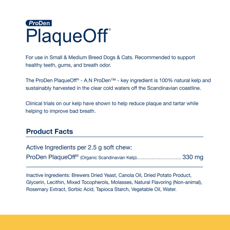 ProDen PlaqueOff® Soft Chews For Small and Medium Breed Dogs