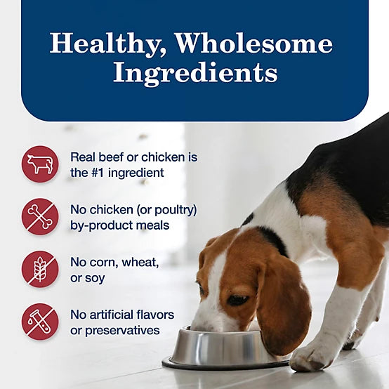 Blue Buffalo Homestyle Recipe Adult Chicken/Beef Dinner with Garden Vegetables Pate Wet Dog Food pk., 12.5 oz., Cans, 6 pk.