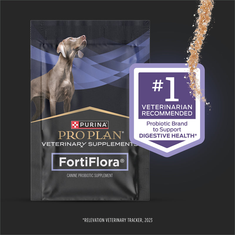 Purina Pro Plan Veterinary Supplements FortiFlora Dog Probiotic Supplement, Canine Nutritional Supplement - 30 ct. Box