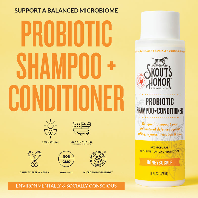 Skouts Honor Probiotic Shampoo Plus Conditioner Honeysuckle