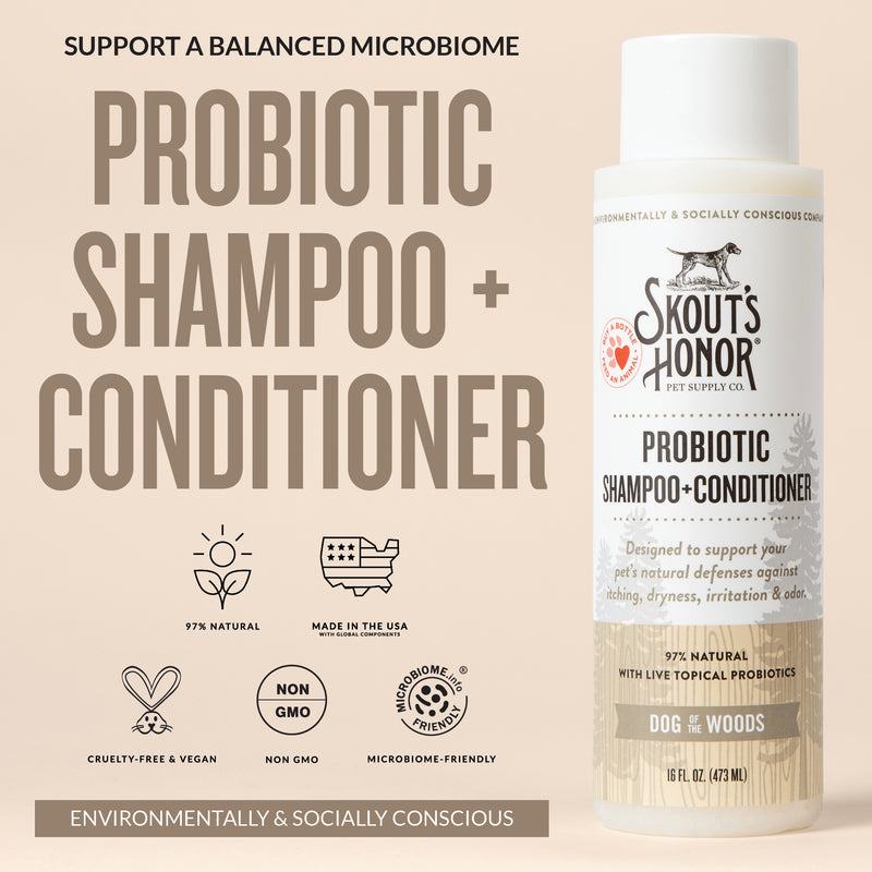 Skouts Honor Probiotic Shampoo Plus Conditioner Dog of the Woods