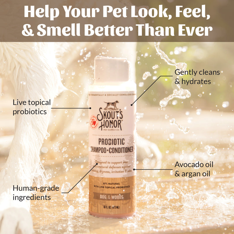 Skouts Honor Probiotic Shampoo Plus Conditioner Dog of the Woods
