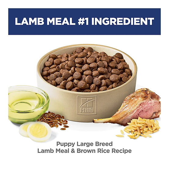 Hill's Science Diet Large Breed Puppy Lamb Meal and Brown Rice Recipe Dry Dog Food, 30 lb