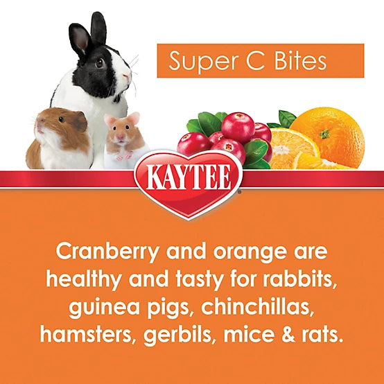 Kaytee Timothy Baked Wellness Cranberry and Orange Biscuit with Vitamin C, Small Animal Treats, 4 oz.