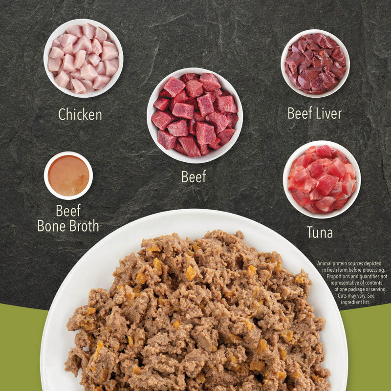 ACANA Premium Pate Wet Cat Food in Bone Broth Beef Chicken + Tuna Recipe 3oz Cans