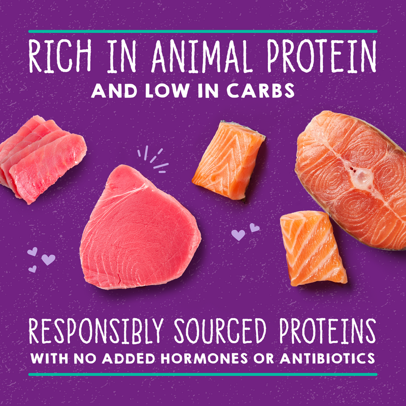 Stella & Chewy's Carnivore Cravings Savory Shreds - Tuna & Salmon Recipe Dinner in Broth - 2.8 Ounce Can