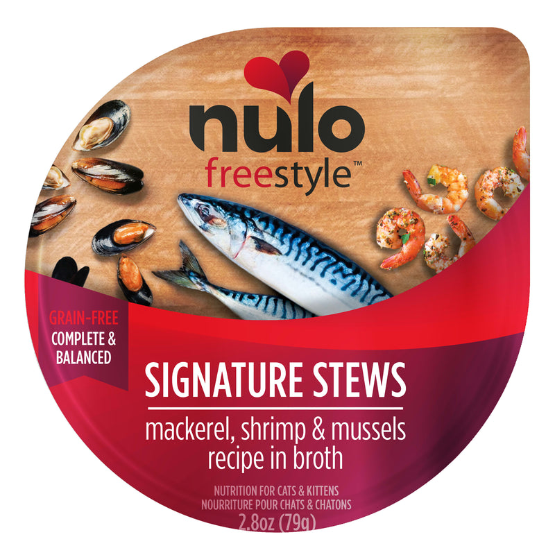 Nulo Signature Stews Mackerel, Shrimp, & Mussels Recipe Wet Cat Food
