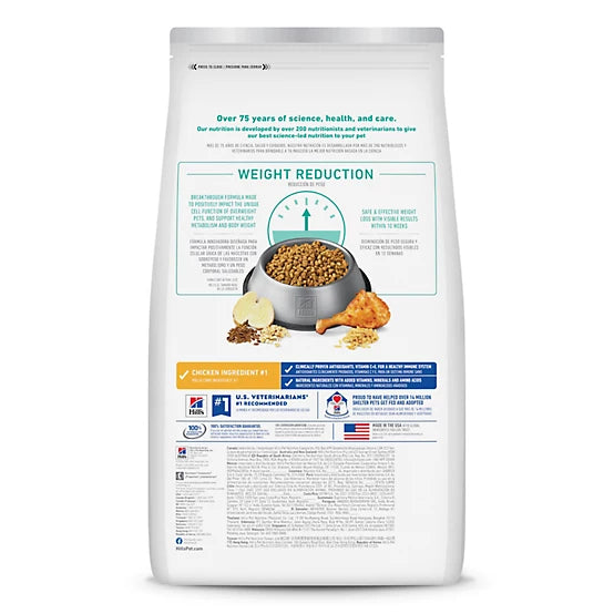 Hill's Science Diet Perfect Weight Small Bites Chicken Recipe Dry Dog Food, 25lb