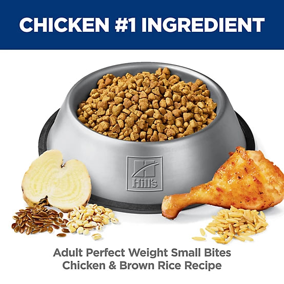 Hill's Science Diet Perfect Weight Small Bites Chicken Recipe Dry Dog Food, 25lb