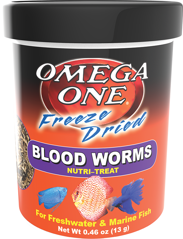 Omega One Freeze Dried Bloodworm Fish 0.46oz
