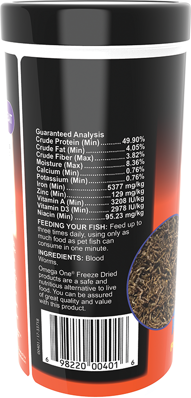 Omega One Freeze Dried Bloodworm 0.96oz