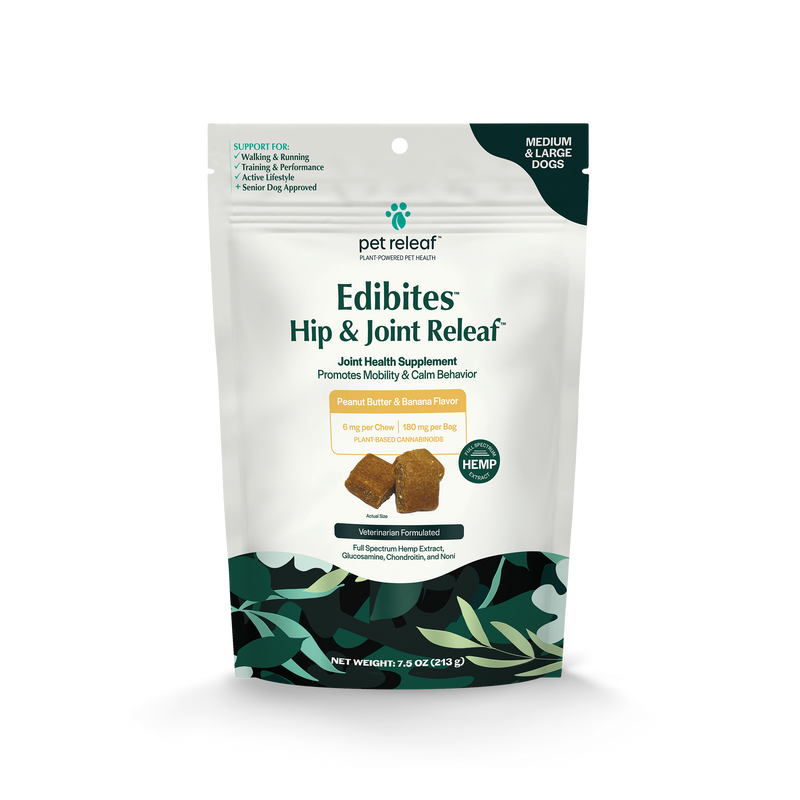 Hip & Joint Releaf Edibites Peanut Butter & Banana — Medium & Large Breed