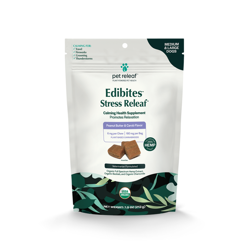 Stress Releaf Edibites Peanut Butter & Carob — Medium & Large Breed