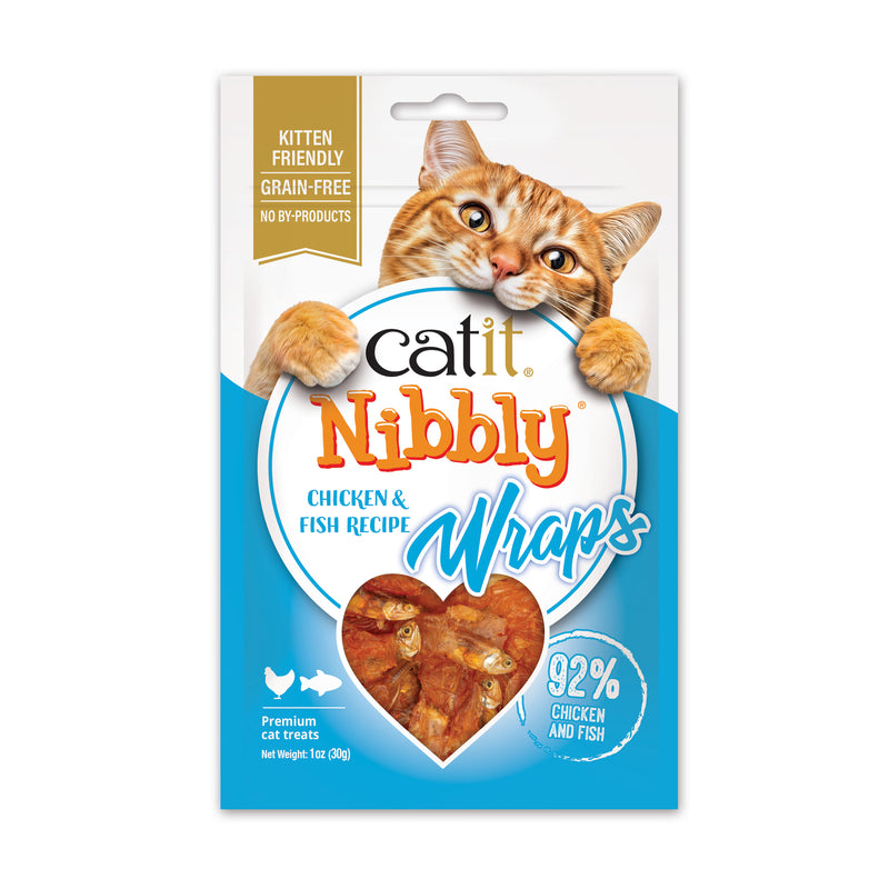 Catit Cat Nibbly Wraps, Chicken & Fish, 1.06 oz