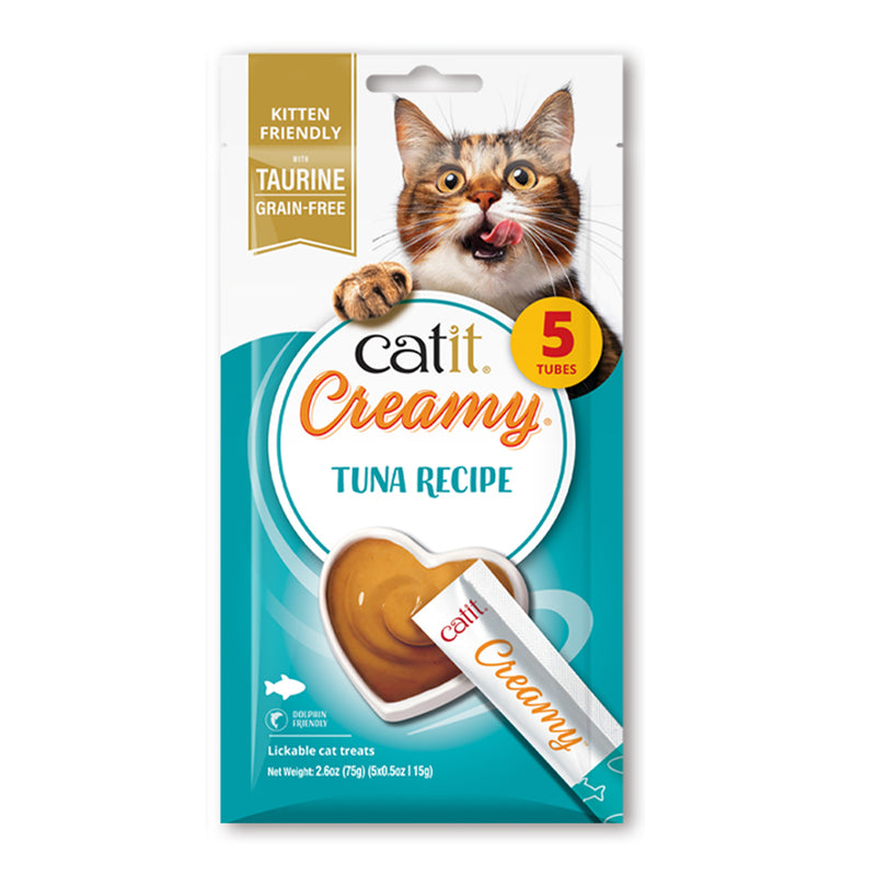 Catit Cat Creamy Treat Tube, Tuna, 5-pack
