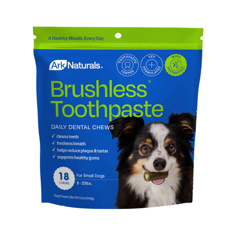 Ark Naturals Brushless Toothpaste, Dog Dental Chews for Small Breeds, Freshens Breath, Helps Reduce Plaque & Tartar, 12oz, 1 Pack