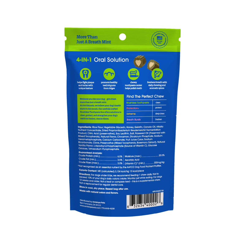 Ark Naturals Brushless Toothpaste, Dog Dental Chews for Mini Breeds, Freshens Breath, Helps Reduce Plaque & Tartar, 4oz, 1 Pack