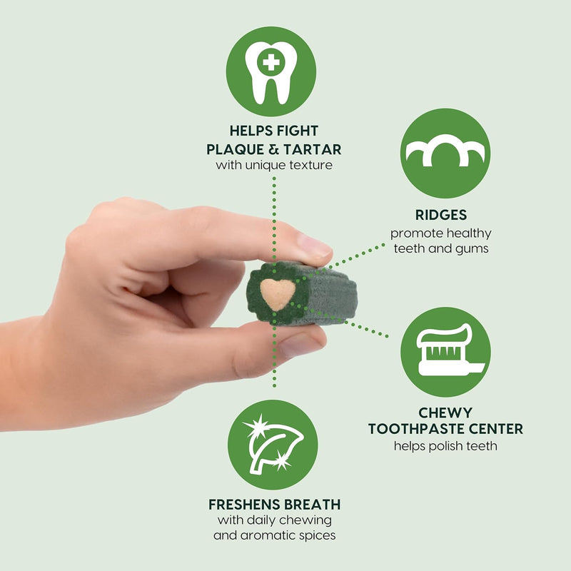 Ark Naturals Brushless Toothpaste, Dog Dental Chews for Large Breeds, Freshens Breath, Helps Reduce Plaque & Tartar, 18oz, 1 Pack