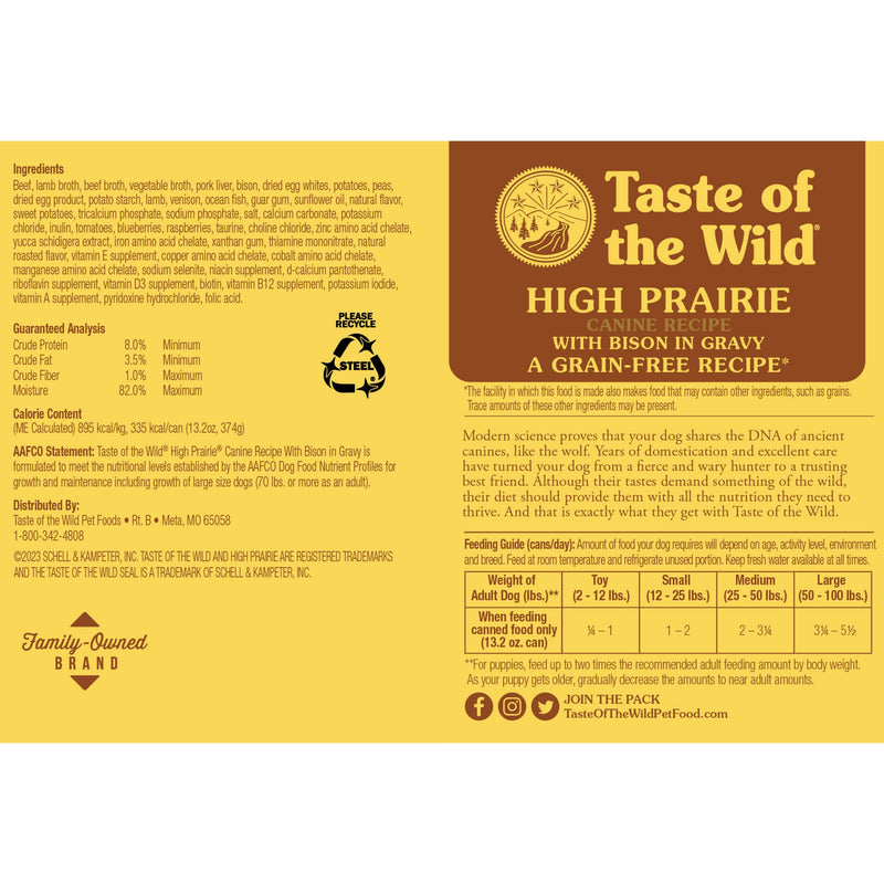 Taste Of The Wild High Prairie Canned Dog Food