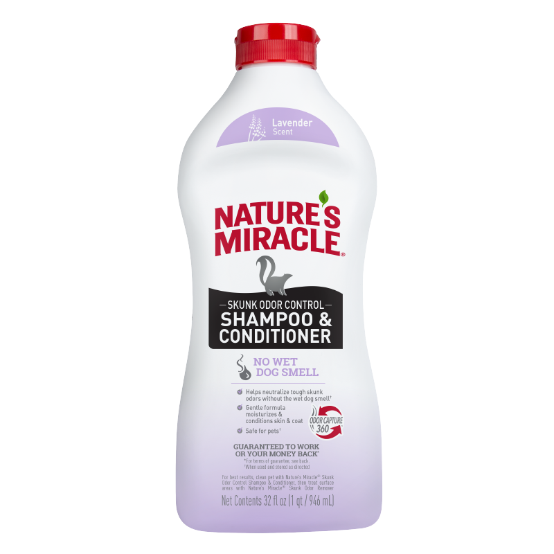 Nature's Miracle Skunk Odor Control Shampoo and Conditioner Lavender 32oz