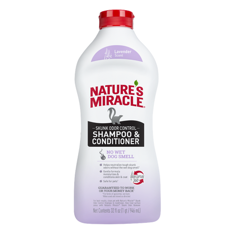 Nature's Miracle Skunk Odor Control Shampoo and Conditioner Lavender 32oz