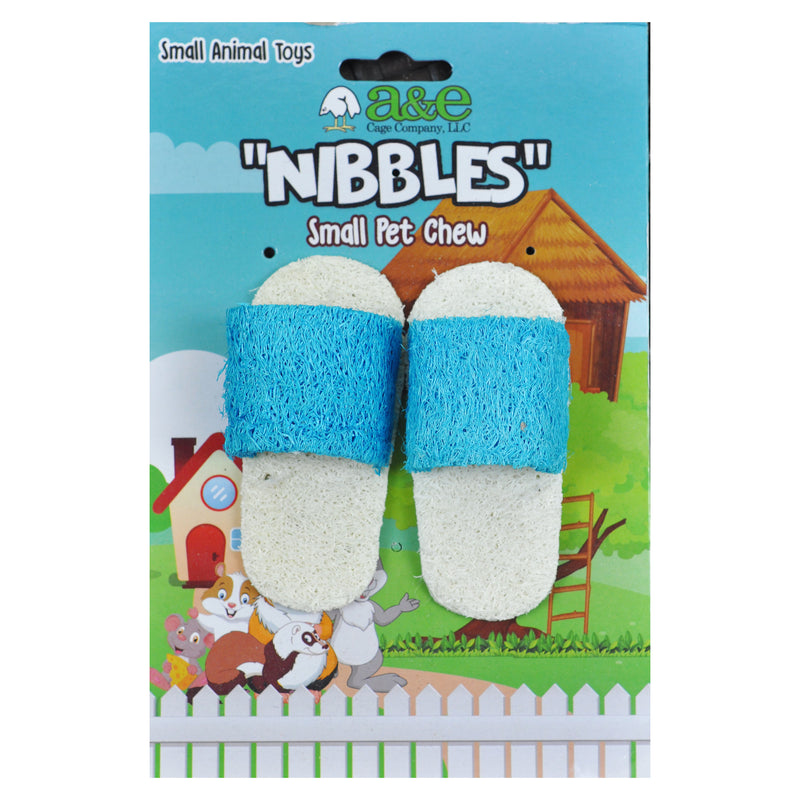 A&E Nibbles Loofah Sandals Small Animal Toy
