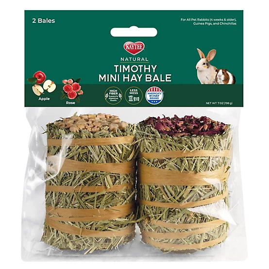 Kaytee Field+Forest Mini Hay Bales Apple and Rose, 7 oz., 2 pk.