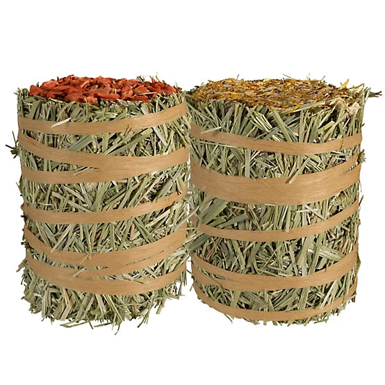 Kaytee Field+Forest Mini Hay Bales Carrot & Marigold Small Animal Treats, 7 oz. 2 pk.