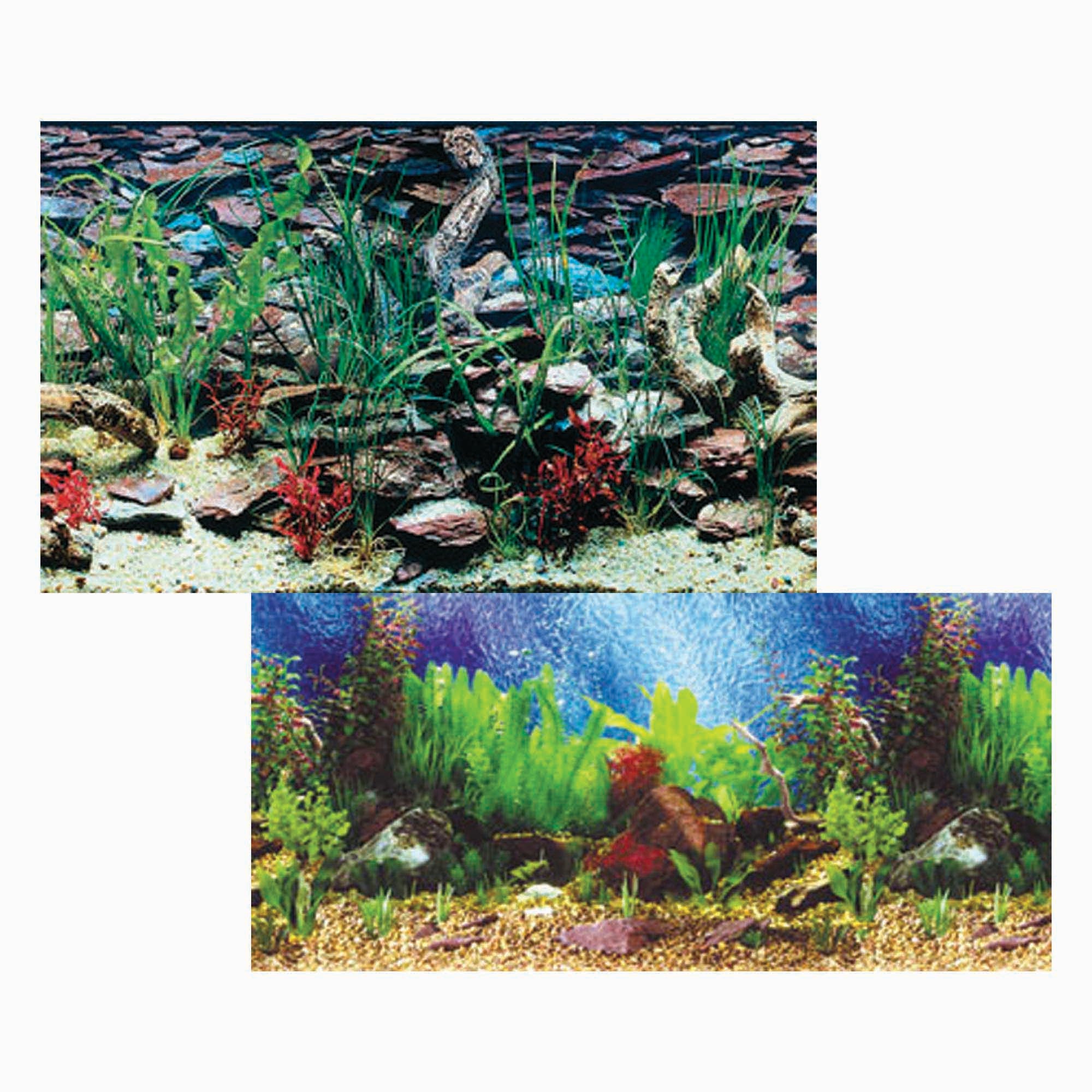 Penn-Plax Double-Sided Aquarium Background - Tropical Blue