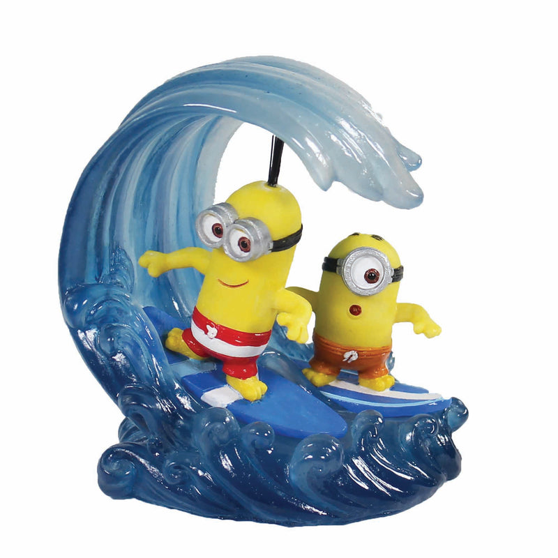 Penn-Plax Minions Officially Licensed Fish Tank and Aquarium Ornament – Kevin & Stuart Surfing - Small