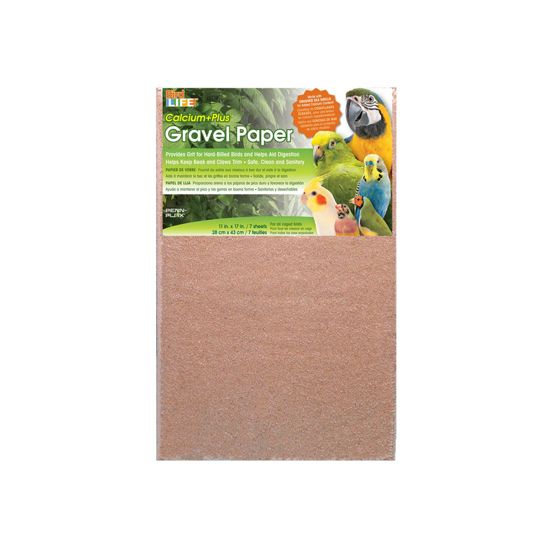 Bird Life™ Calcium+Plus™ Gravel Paper - 11" x 17" - 7 Sheets - For all Birds