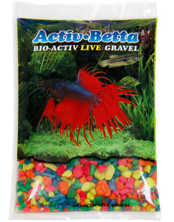 ACTIV-BETTA BIO-ACTIV LIVE BETTA GRAVEL NEON RAINBOW 1LB
