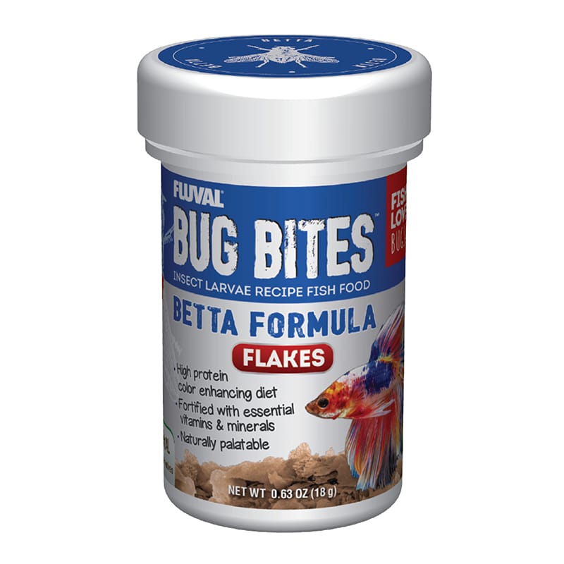 Fluval Bug Bites Betta Color Enhancing Flakes  0.63 oz