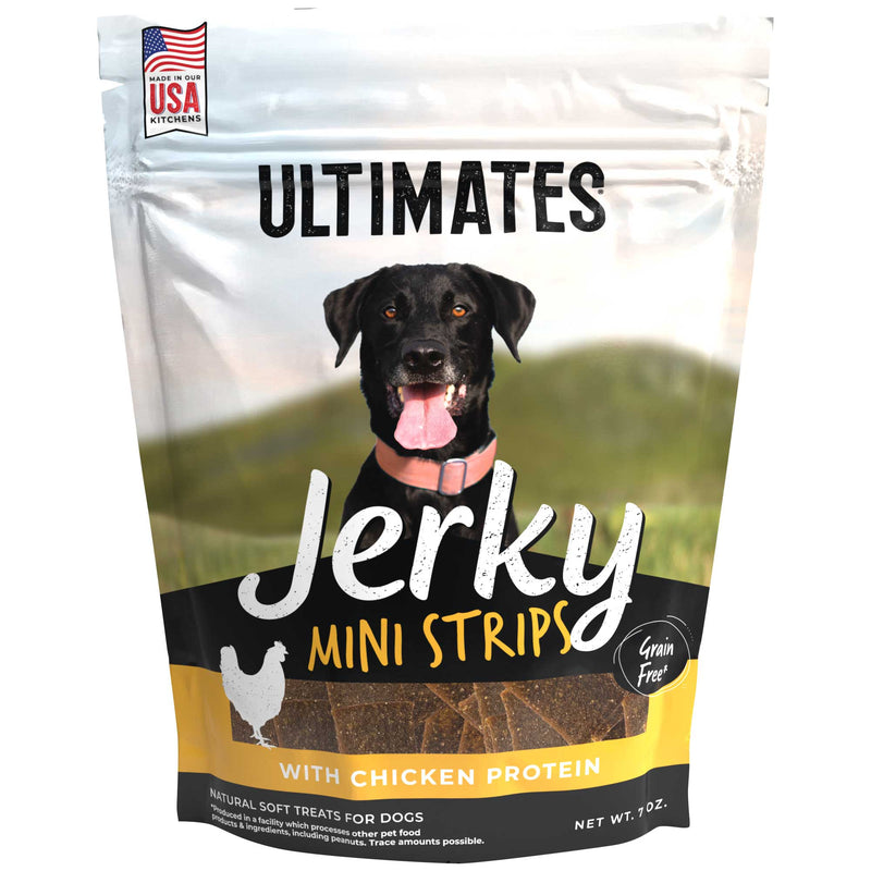 Ultimates Jerky Chicken Mini Strips Grain-Free Dog Treats