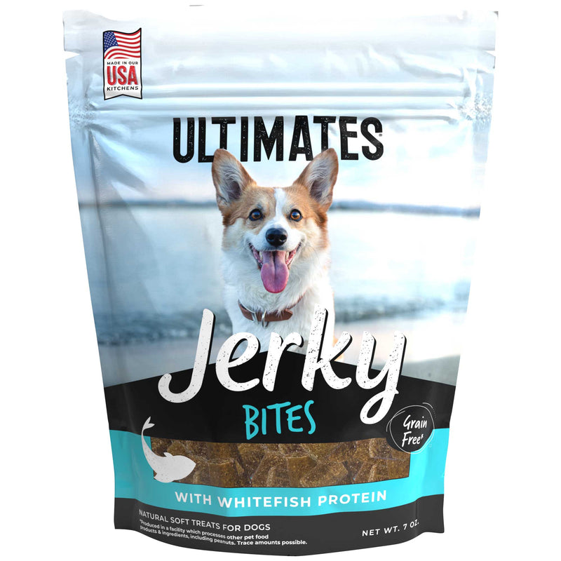 Ultimates Jerky Whitefish Bites Grain-Free Dog Treats