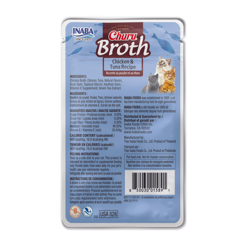 Inaba Churu Chicken and Tuna Broth Pouch Cat Treat