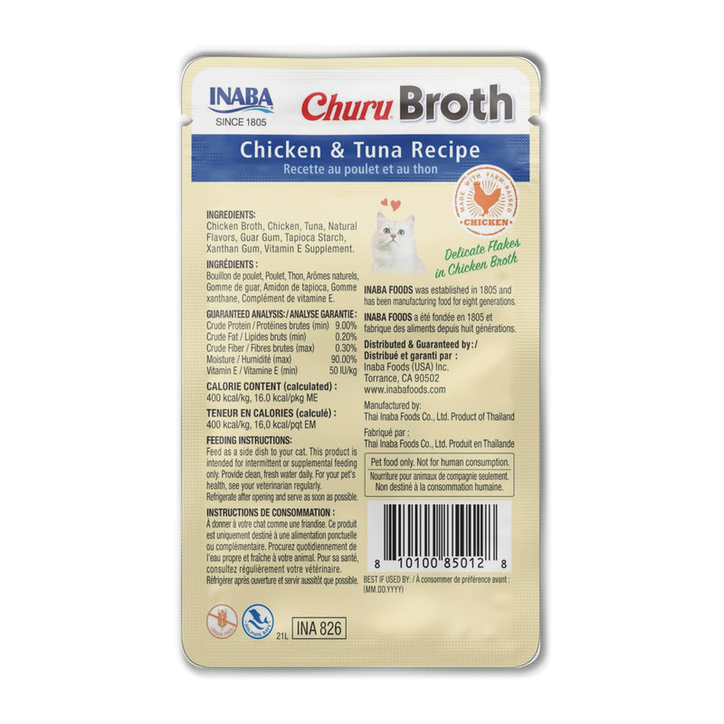 Inaba Churu Chicken and Tuna Broth Pouch Cat Treat
