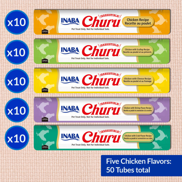 Inaba Churu Chicken Puree Cat Treat Variety Pack
