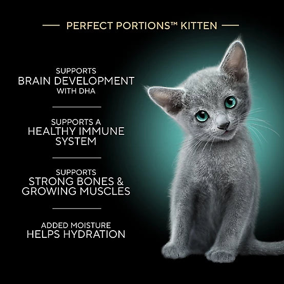 Sheba Perfect Portions Kitten Chicken/Salmon Pate Wet Cat Food Variety Pack, 2.6 oz., Pack of 24 Twin-Pack Trays