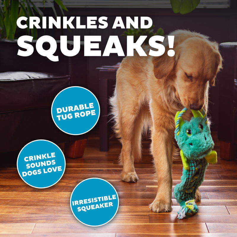 Outward Hound Dog Toy Ropiez Dragon Mlt LG
