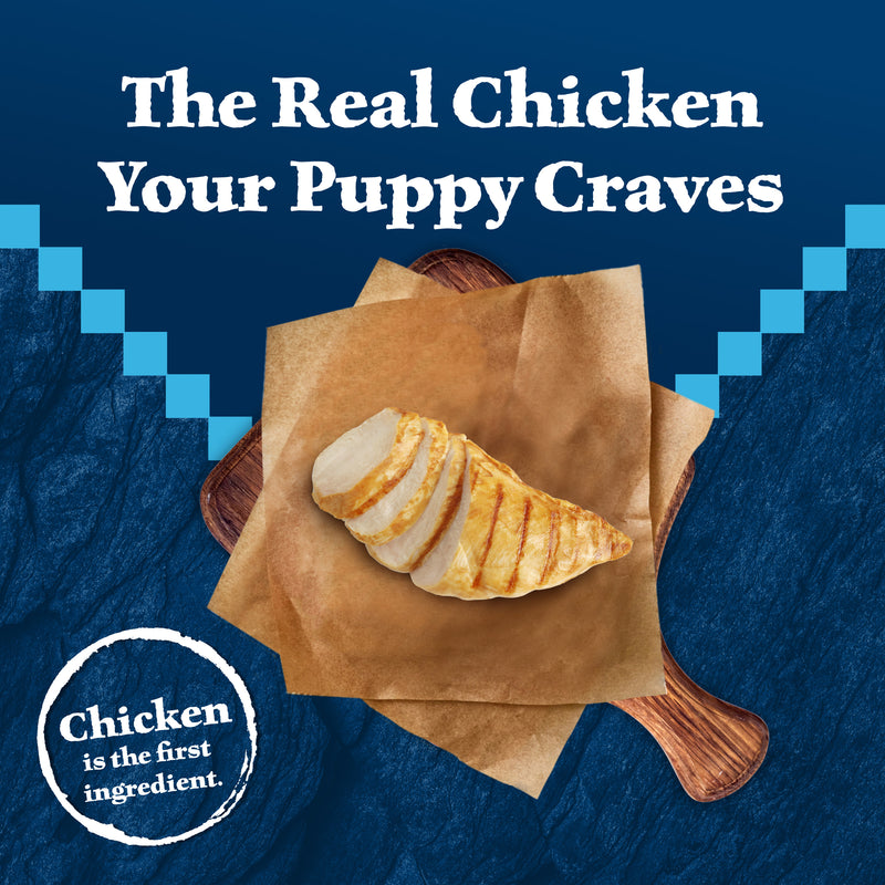 Blue Buffalo Wilderness High-Protein Natural Dry Food for Puppies, Chicken Recipe, 24-lb Bag