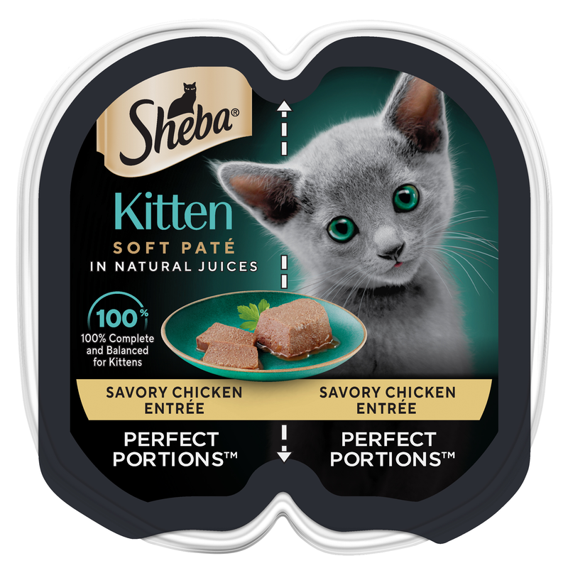 Sheba Perfect Portions Kitten Wet Cat Food Pate Chicken Entree, 2.6 oz.