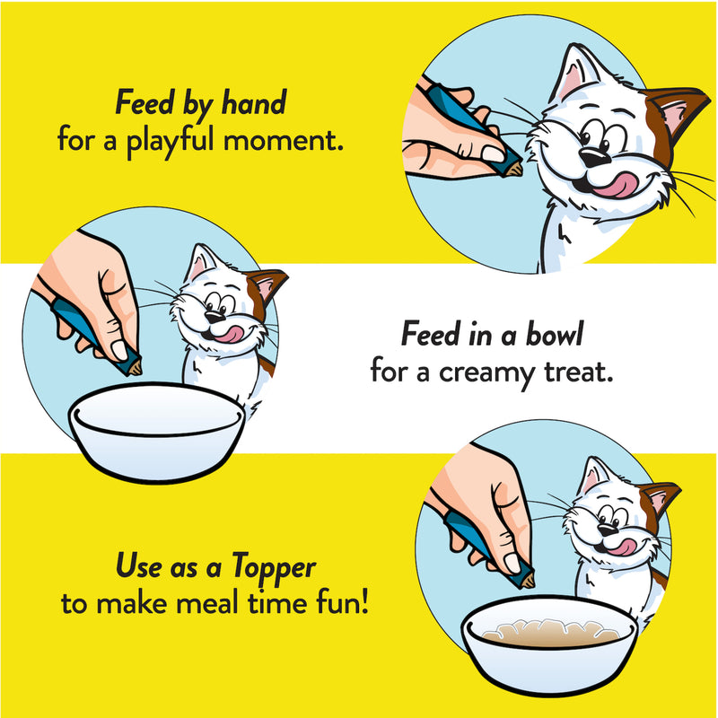Temptations Creamy Puree Squeezable Lickable Wet Cat Treats with Chicken, 0.42 oz. Tubes, Pack of 4